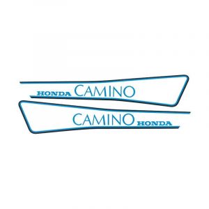 Aufklebersatz Tank Honda Camino Blau/Schwarz/Transparent