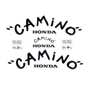 Aufklebersatz Tank Honda Camino Funny Special Schwarz