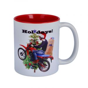 Kaffeetasse - "Happy Holidays" Special Rot/Weiß
