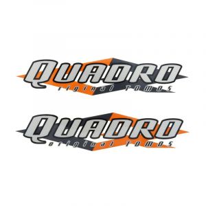 Tankaufklebersatz Tomos Quadro Grau/Orange