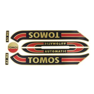 Aufklebersatz Tomos A3 Altes Modell Gold/Rot