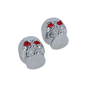 Ventilkappen Modell Totenkopf Chrom