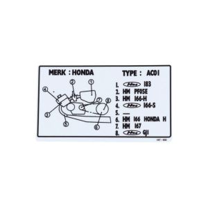 Aufkleber Kettenschutz AC01 Honda MB50