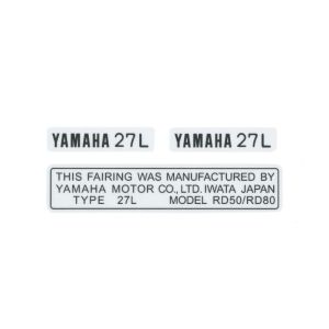 Modellidentifizierungsaufkleber 27L Yamaha RD