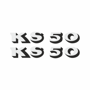 Stickerset Zündapp KS50 Schatten – 2-teilig