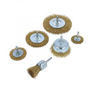 Staalborstelset met stift 6 Delig 