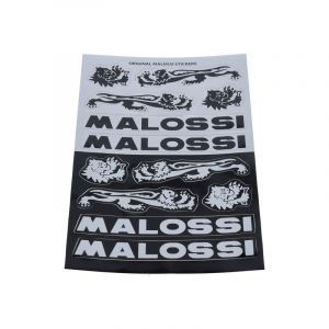 Aufkleber Malossi Schwarz/Grau
