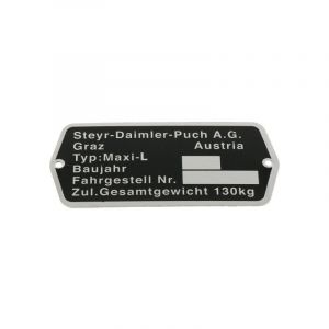 Typenschild Puch Maxi L