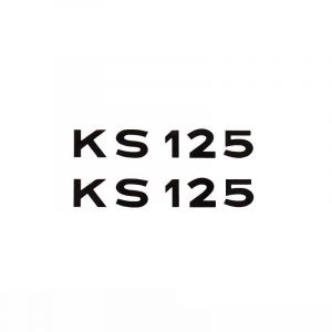Aufklebersatz Text Zundapp KS125 Schwarz