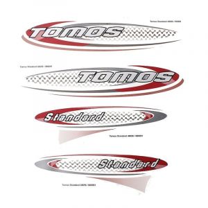 Aufklebersatz Tomos Standard Rot / Schwarz / Silber