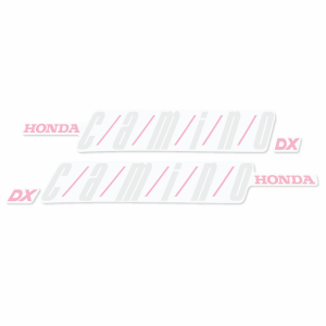 Tankaufklebersatz Honda Camino DX Rosa/Weiß