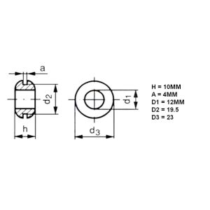 T&uuml;lle Schwarz 10 X 19.5MM