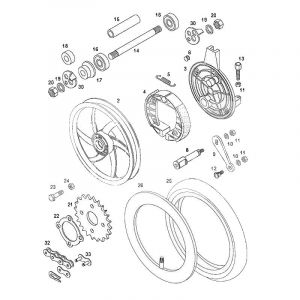 Hinterrad Tomos Standard