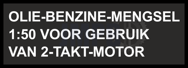 Aufkleber Tank Kraftstoffgemisch Klein Schwarz Niederländisch