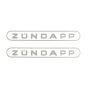 Aufklebersatz Tank Zundapp Wort Grau