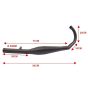 Auspuff Zundapp P6 Glaswolle-gedämpft Schwarz 32MM