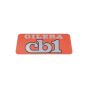 Aufkleber Logo Gilera CB1 Orange/Silber