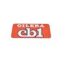 Aufkleber Logo Gilera CB1 Orange/Weiß