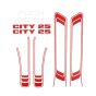 Aufklebersatz Puch Maxi Linien City 25 Rot