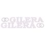 Aufkleber Gilera + Logo Groß Weiß