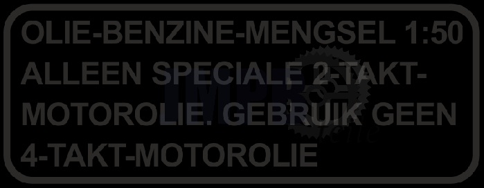 Aufkleber Tank Kraftstoffgemisch Groß Transparent Niederländisch