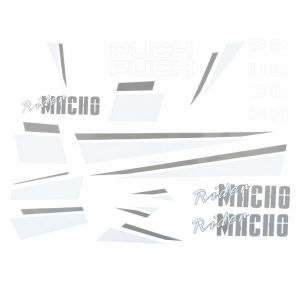 Aufklebersatz Puch Rider Macho '88 Grau/Weiß