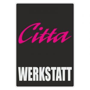 Werkstatt Aufkleber Citta Schwarz Deutsch