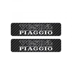 Tankaufkleber Vespa Piaggio Karbon/Weiß