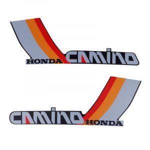 Aufklebersatz Tank Honda Camino Rot/Orange/Grau