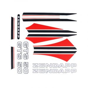 Aufklebersatz Zundapp GTS50 Rot/Schwarz