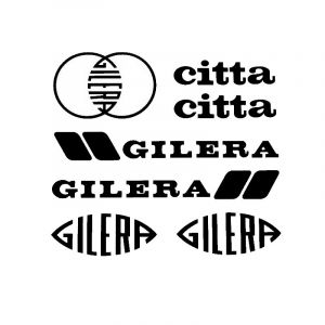 Aufklebersatz Gilera Citta Schwarz 7-Stück