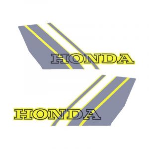 Aufklebersatz Tank Honda Camino Spezial Grau/Schwarz/Gelb