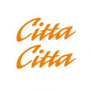 Aufklebersatz Citta Wort Orange
