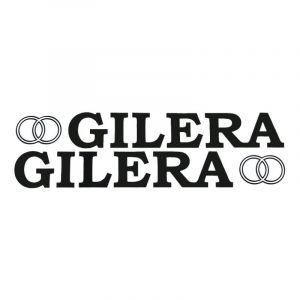 Aufkleber Gilera + Logo Groß Schwarz