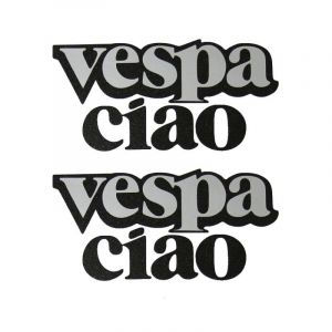 Aufkleber Vespa Ciao Anthrazit 2 Stück