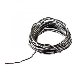 Elektrischen Kabel 5 Mtr Verp. - 1.0MM² Schwarz / Weiß