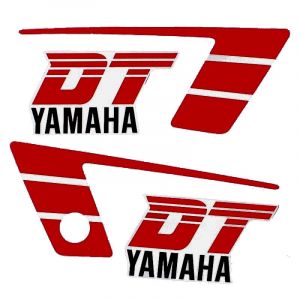 Aufklebersatz Yamaha DT50MX Rot/Weiß
