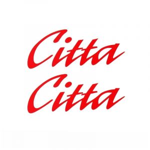 Aufklebersatz Citta Wort Rot 