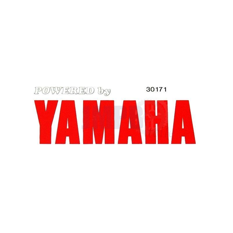 Aufkleber Yamaha Powered By Rot - JMPB Teile