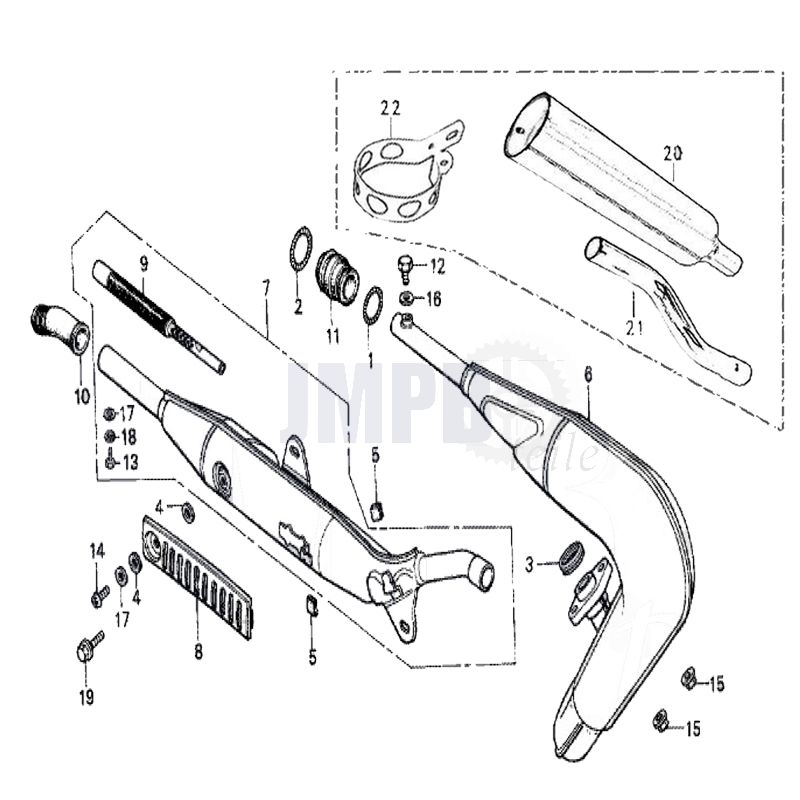 Auspuffschelle 60MM Universal Chrom - JMPB Teile