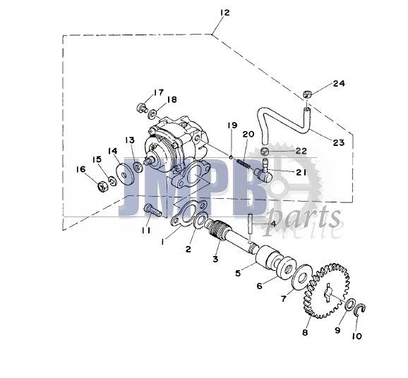 Ölpumpe Yamaha FS1 DX