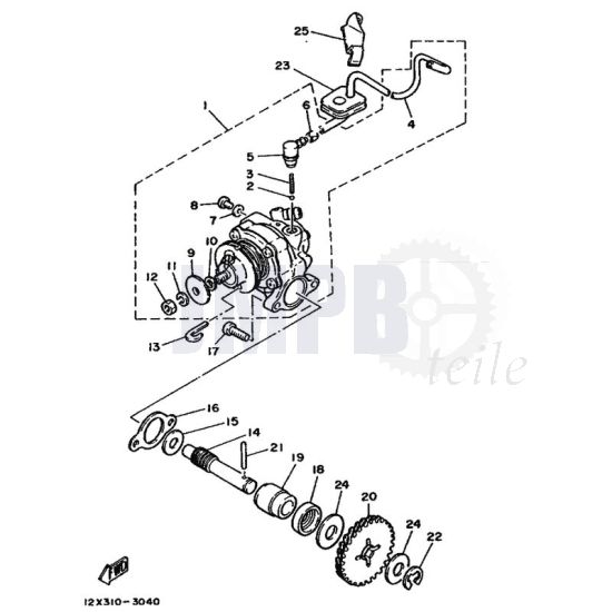 Ölpump Yamaha DT50MX