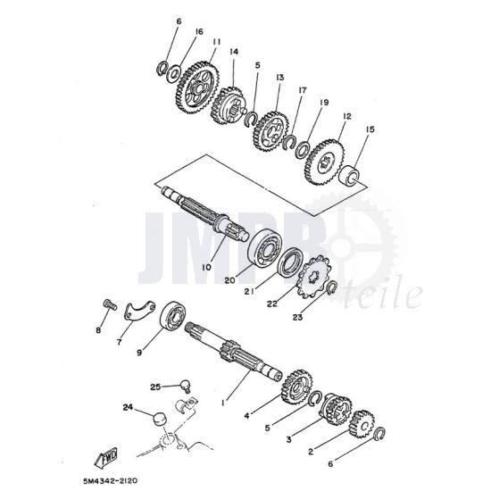 Getriebe Yamaha DT50MX