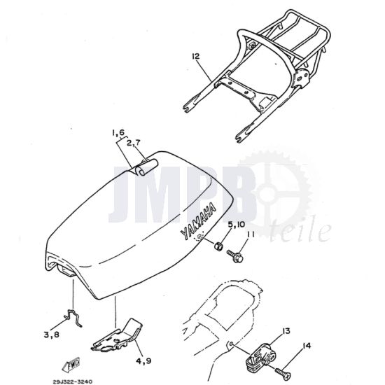 Sitzbank Yamaha DT50MX