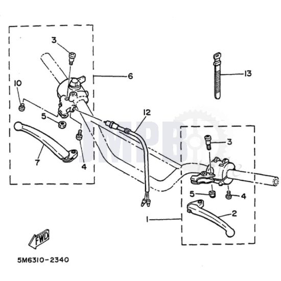 Brems / Kupplungshebel Yamaha DT50MX