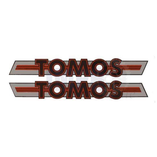 Aufklebersatz Tank Rot/Silber Tomos 4L