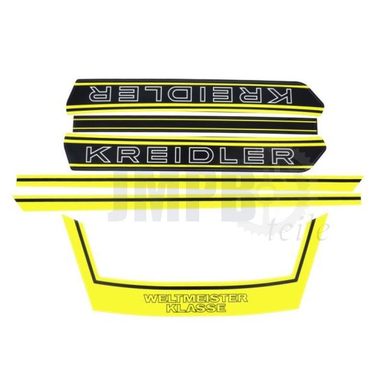 Kreidler Aufklebersatz Weltmeister Komplett Gelb
