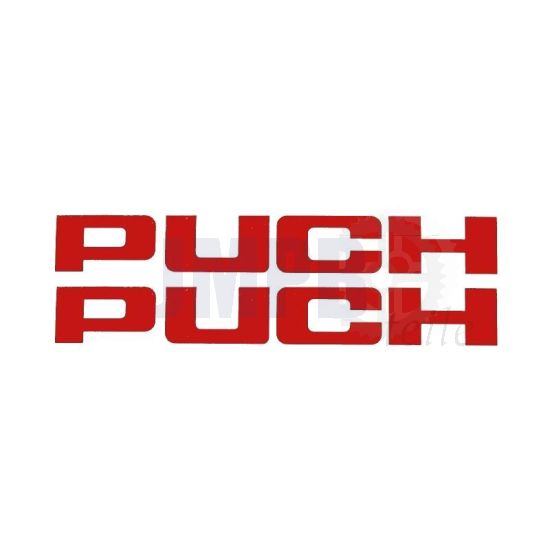 Aufklebersatz Puch Rot 150X20MM