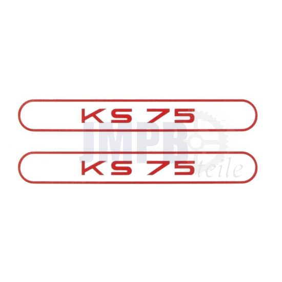 Aufklebersatz Tank Zundapp KS75 Rot