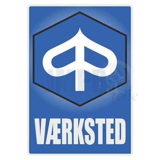 Vaerksted Aufkleber Piaggio Danish